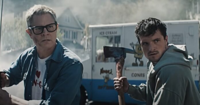 Johnny Knoxville & Josh Hutcherson Battle Zombies With Explosive Diarrhea in The Studio Clip